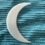 Crescent Moon 80mm x 50mm Blue Glow